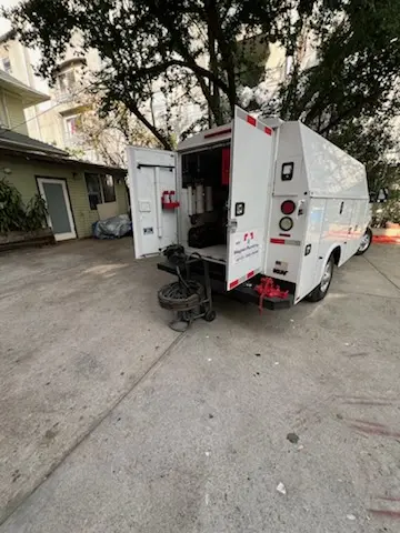 Magnet Plumbing service vehicle on-site for Water Heater Repair in Sea Cliff
